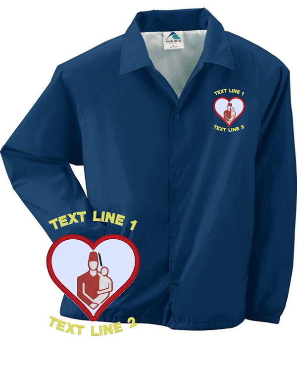 Shriner w/ Child Heart Coaches Jacket / Windbreaker #827 (image for) Shriner w/ Child Heart Coaches Jacket / Windbreaker #827